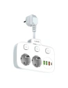 Hurtownia GSM - Két AC aljzatos, 3x USB, USB-C tápegység, LDNIO SE2435, 2500W (fehér) - LDN20 - {ean13} - Hurt