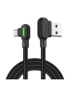 Winkelkabel Mcdodo CA-5280 USB-A/microUSB LED, 0.5m (schwarz)