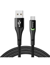 Cablul Mcdodo Magnificence CA-7960 USB-A/USB-C LED, 1m (negru)