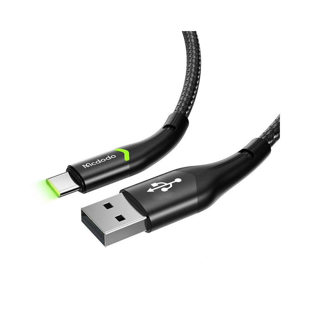 Hurtownia GSM - Cablul Mcdodo Magnificence CA-7960 USB-A/USB-C LED, 1m (negru) - MDD18 - {ean13} - Hurt