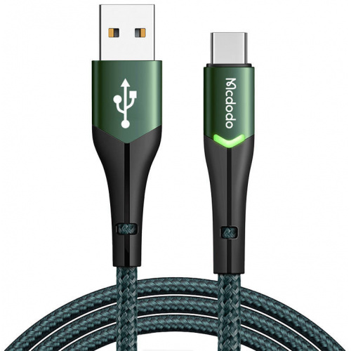 Mcdodo Distributor - 6921002679619 - MDD19 - Mcdodo Magnificence CA-7961 USB-A/USB-C Cable LED, 1m (green) - B2B homescreen