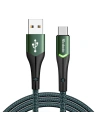 Kábel Mcdodo Magnificence CA-7961 USB-A/USB-C LED, 1m (zöld)