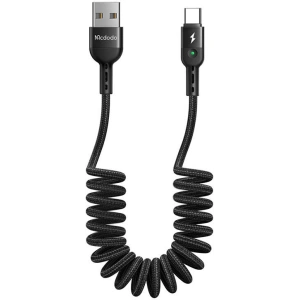 Hurtownia GSM - Kabel spružinový Mcdodo Omega CA-6420 USB-A/USB-C 1.8m (černý) - MDD21 - {ean13} - Hurt