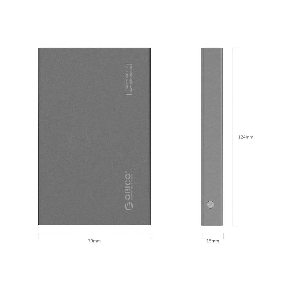 Hurtownia GSM - Externe Gehäuse für Orico SSD/HDD 2.5" SATA III (grau) - ORC35 - {ean13} - Hurt