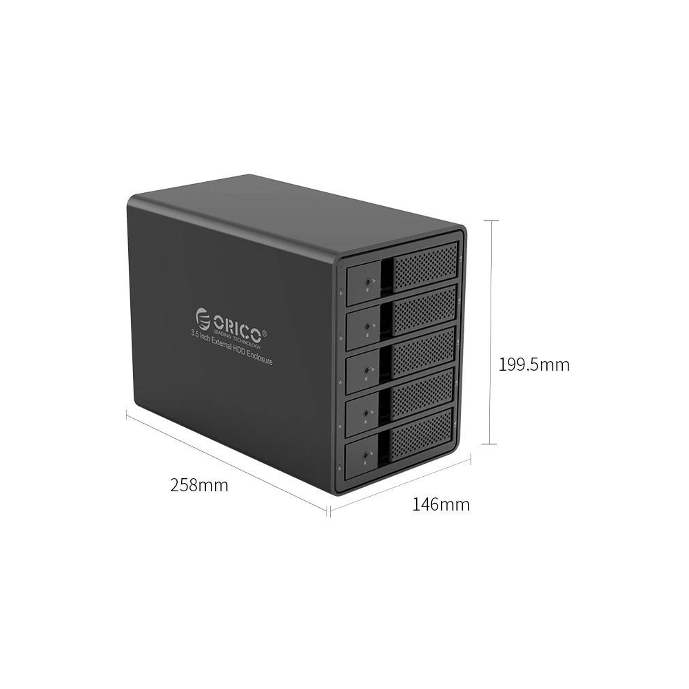 Hurtownia GSM - Obal z externí Orico pro 5 HDD 3.5" USB 3.0 typ B, RAID - ORC40 - {ean13} - Hurt