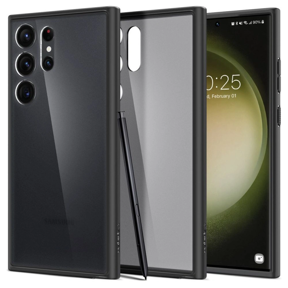 Hurtownia GSM - Etui Spigen Ultra Hybrid Samsung Galaxy S23 Ultra Frost Black - SPN2713 - {ean13} - Hurt