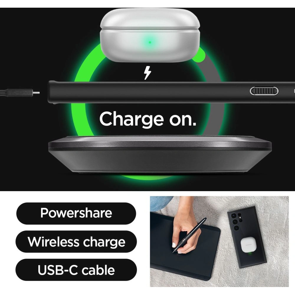 Hurtownia GSM - Etui Spigen Ultra Hybrid Samsung Galaxy S23 Ultra Frost Black - SPN2713 - {ean13} - Hurt