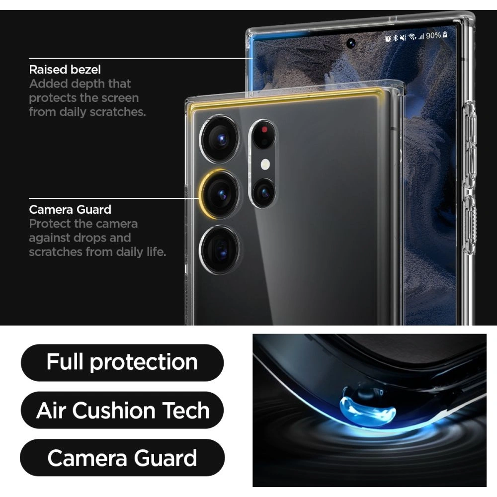 Wholesale Spigen Ultra Hybrid Samsung Galaxy S23 Ultra Crystal Clear - SPN2714 - {ean13} - Hurt