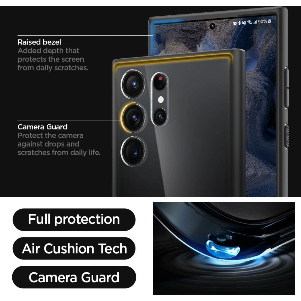 Hurtownia GSM - Etui Spigen Ultra Hybrid Samsung Galaxy S23 Ultra Matt Fekete - SPN2715 - {ean13} - Hurt