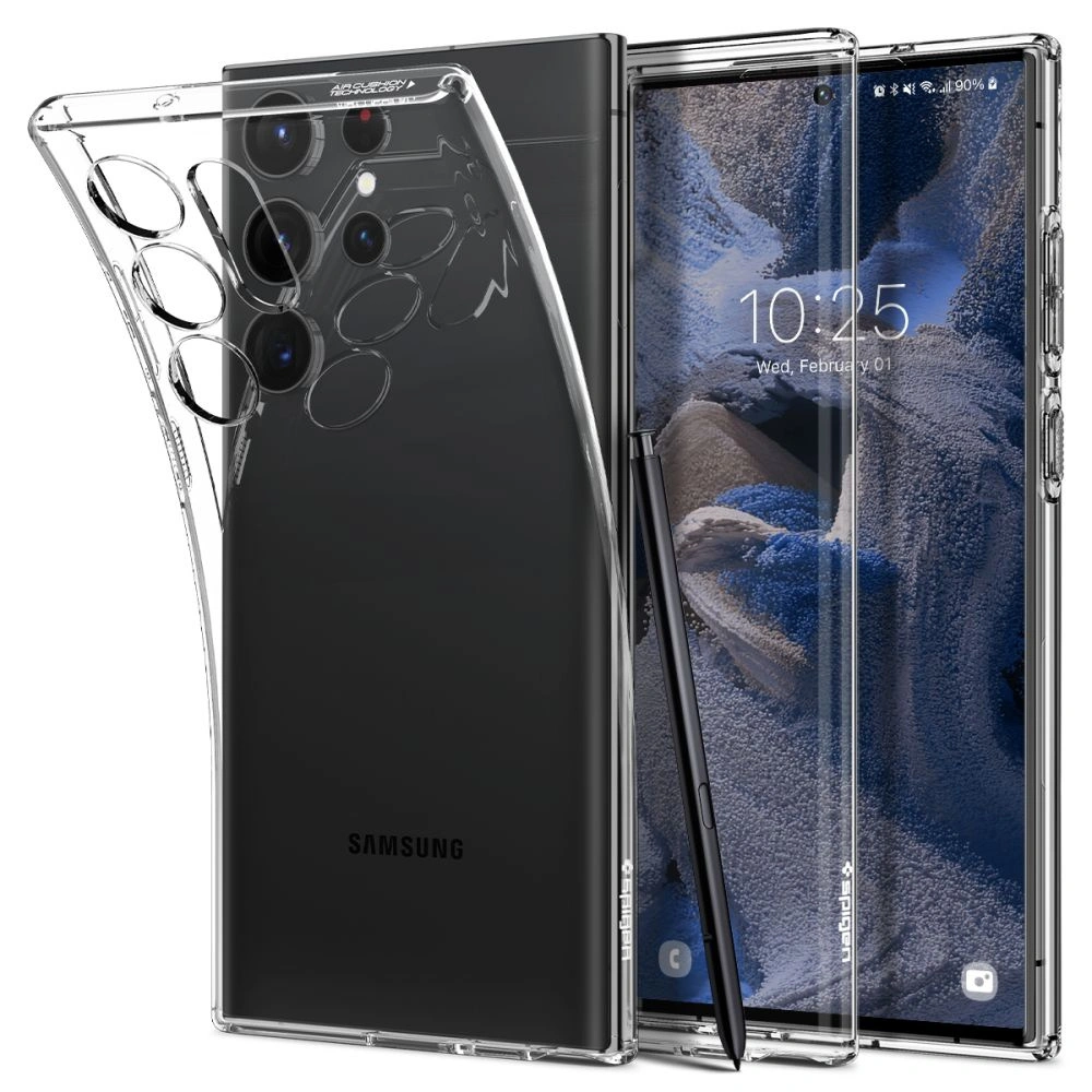 Hurtownia GSM - Etui Spigen Liquid Crystal Samsung Galaxy S23 Ultra Crystal Clear - SPN2719 - {ean13} - Hurt