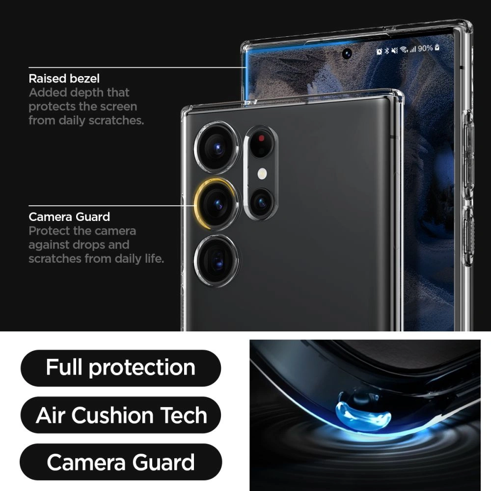 Hurtownia GSM - Etui Spigen Liquid Crystal Samsung Galaxy S23 Ultra Crystal Clear - SPN2719 - {ean13} - Hurt