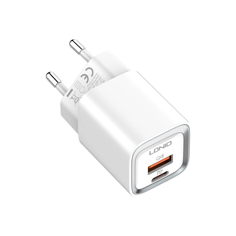Hurtownia GSM - Netzteil LDNIO A2318C, USB + USB-C, PD + QC 3.0, 20W (weiß) - LDN22 - {ean13} - Hurt
