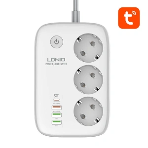 Hurtownia GSM - Inteligentní napájecí lišta Wi-Fi LDNIO SEW3452, Tuya (bílá) - LDN23 - {ean13} - Hurt