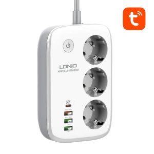 Hurtownia GSM - Inteligentní napájecí lišta Wi-Fi LDNIO SEW3452, Tuya (bílá) - LDN23 - {ean13} - Hurt