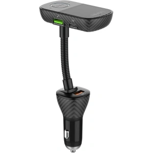 Hurtownia GSM - Transmiter FM LDNIO C705Q s Bluetooth, 2x USB + USB-C (černý) - LDN28 - {ean13} - Hurt