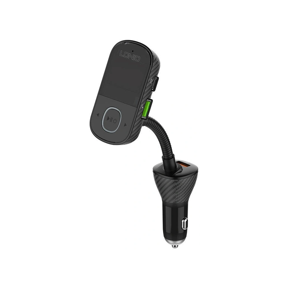 Hurtownia GSM - Transmiter FM LDNIO C705Q s Bluetooth, 2x USB + USB-C (černý) - LDN28 - {ean13} - Hurt