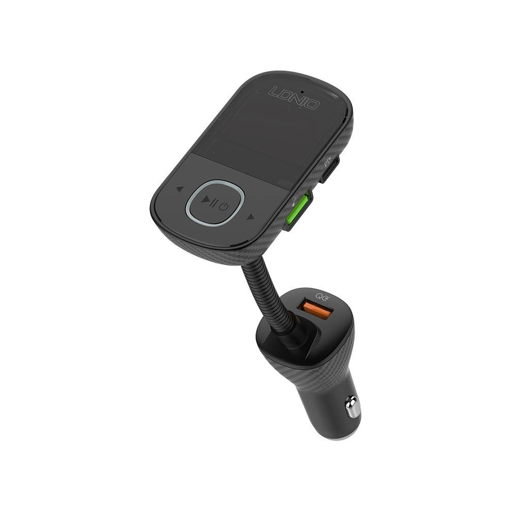 Hurtownia GSM - Transmiter FM LDNIO C705Q s Bluetooth, 2x USB + USB-C (černý) - LDN28 - {ean13} - Hurt