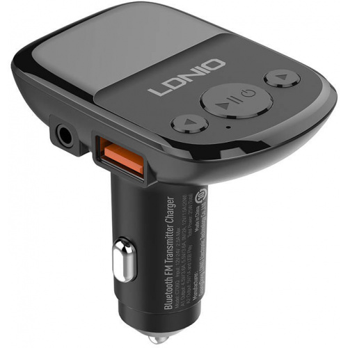 LDNIO Distributor - 6933138691311 - LDN29 - LDNIO C706Q Transmiter FM Bluetooth, 2x USB, AUX (black) - B2B homescreen
