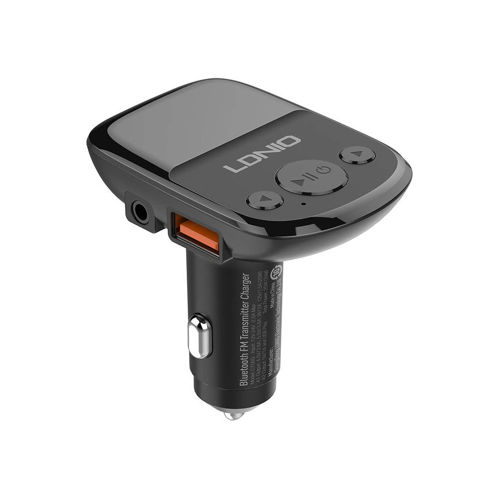 Hurtownia GSM - FM-Transmitter LDNIO C706Q mit Bluetooth, 2x USB, AUX (schwarz) - LDN29 - {ean13} - Hurt