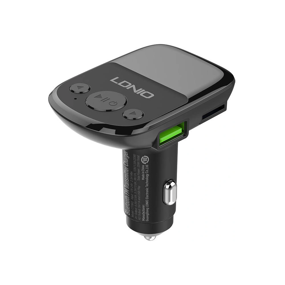 Hurtownia GSM - FM-Transmitter LDNIO C706Q mit Bluetooth, 2x USB, AUX (schwarz) - LDN29 - {ean13} - Hurt