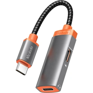 Adapter Mcdodo CA-0520 USB-C/2x USB-C, PD 60W (czarny)