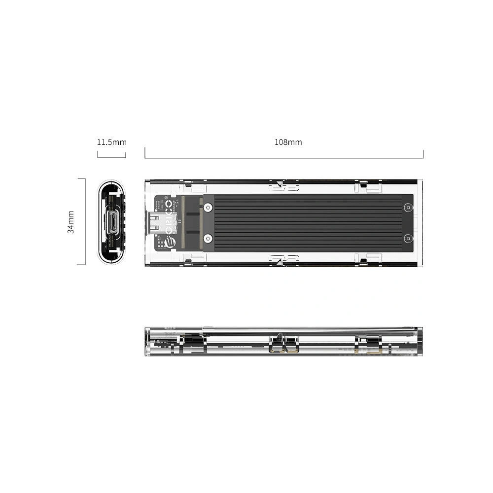 Hurtownia GSM - Obal disku SDD M.2 Orico, NVME, USB-C 3.1 Gen.2, 10Gbps (černá) - ORC43 - {ean13} - Hurt