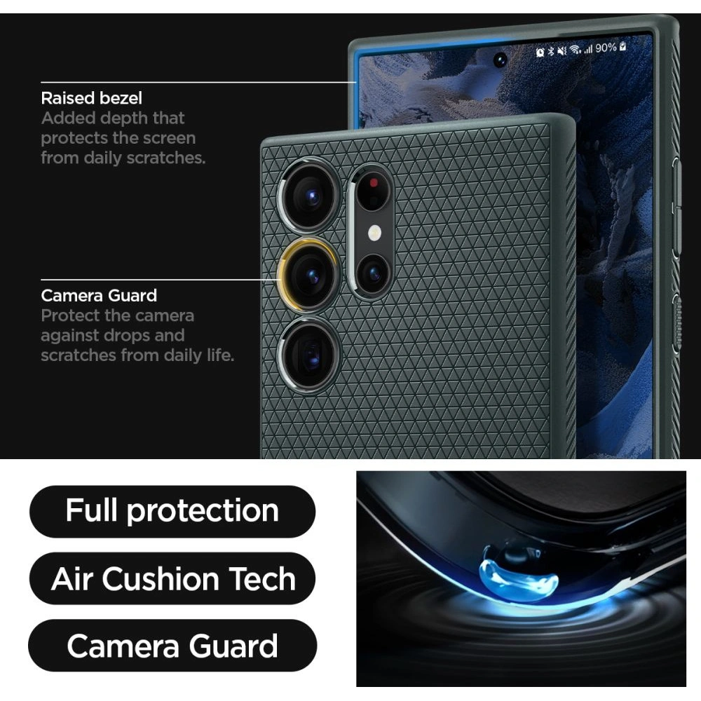 Wholesale Spigen Liquid Air Samsung Galaxy S23 Ultra Abyss Green - SPN2723 - {ean13} - Hurt