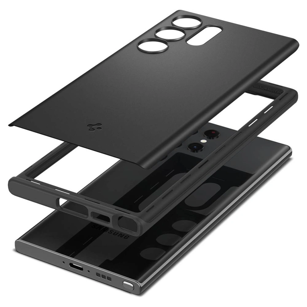 Hurtownia GSM - Etui Spigen Thin Fit Samsung Galaxy S23 Ultra Fekete - SPN2725 - {ean13} - Hurt