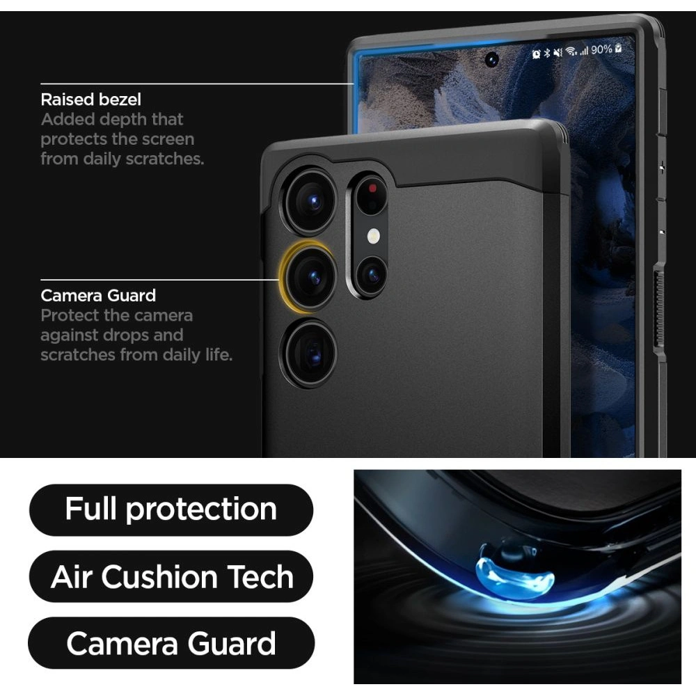 Hurtownia GSM - Etui Spigen Tough Armor Samsung Galaxy S23 Ultra Fekete - SPN2729 - {ean13} - Hurt