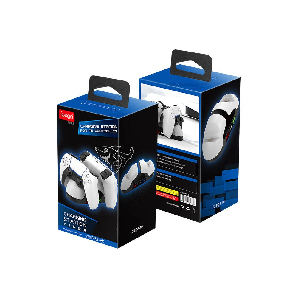 Hurtownia GSM - Dvojitá dokovací stanice pro GamePad k PS5 iPega PG-P5008 (bílá) - IPG82 - {ean13} - Hurt