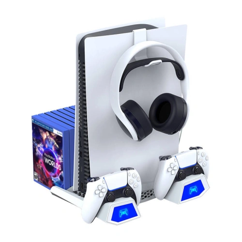 Wielofunkcyjna podstawka chłodząca do PS5 iPega PG-P5023A (biała)