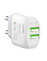 Hálózati töltő LDNIO A2219, 2x USB, 2.4A (fehér)