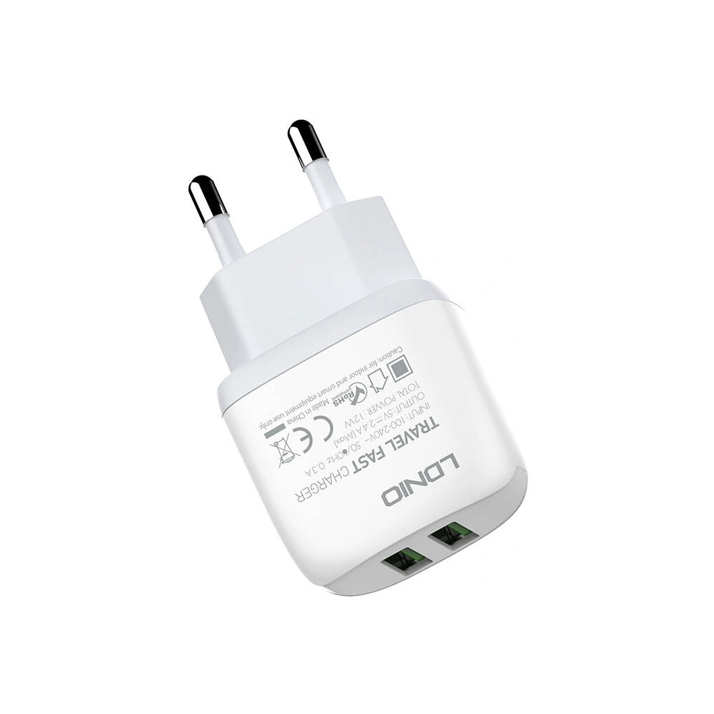 Hurtownia GSM - Netzteil LDNIO A2219, 2x USB, 2.4A (weiß) - LDN37 - {ean13} - Hurt