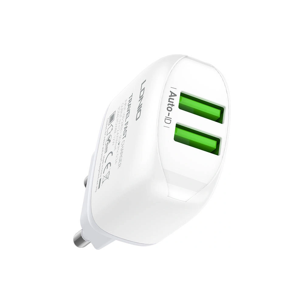 Hurtownia GSM - Netzteil LDNIO A2219, 2x USB, 2.4A (weiß) - LDN37 - {ean13} - Hurt