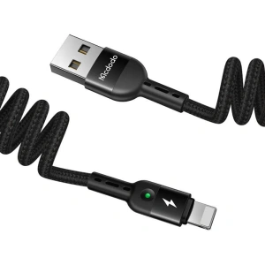 Hurtownia GSM - Kabel pružinový Mcdodo CA-6410 USB-A/Lightning, 1.8m (černý) - MDD45 - {ean13} - Hurt