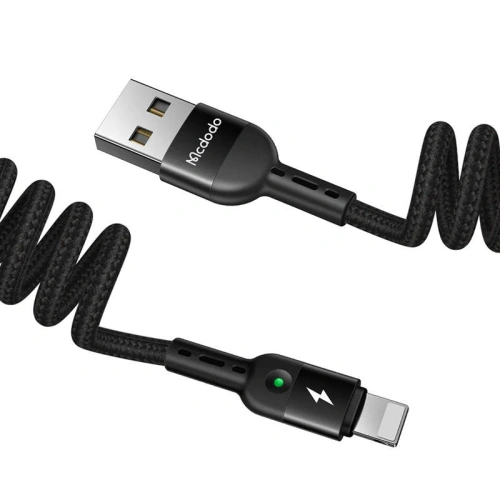 Kabel sprężynowy Mcdodo CA-6410 USB-A/Lightning, 1.8m (czarny)