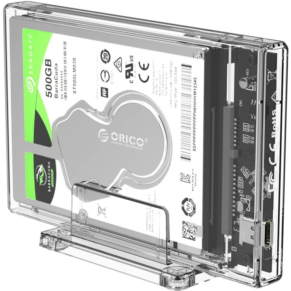 Wholesale Orico External Hard Drive Enclosure HDD 2.5 inch stand, USB-C 3.1 + cable USB 3.0/USB-C - ORC58 - {ean13} - Hurt