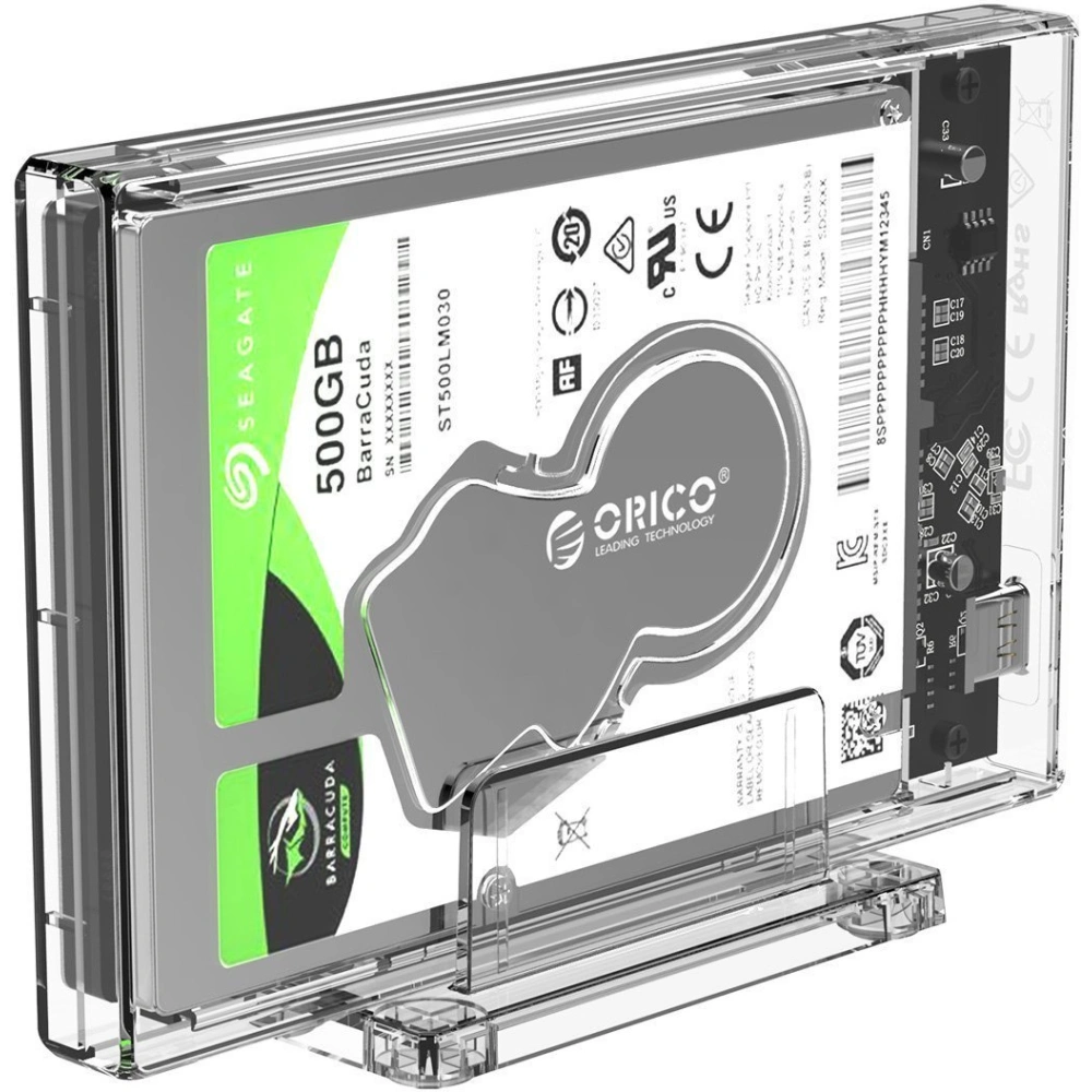 Wholesale Orico External Hard Drive Enclosure HDD 2.5 inch stand, USB-C 3.1 + cable USB 3.0/USB-C - ORC58 - {ean13} - Hurt