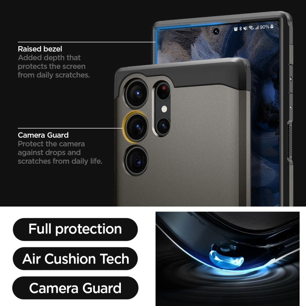 Hurtownia GSM - Case Spigen Tough Armor Samsung Galaxy S23 Ultra Gunmetal - SPN2730 - {ean13} - Hurt