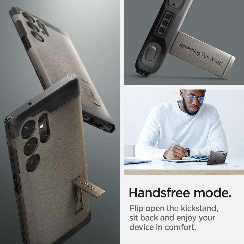 Hurtownia GSM - Case Spigen Tough Armor Samsung Galaxy S23 Ultra Gunmetal - SPN2730 - {ean13} - Hurt