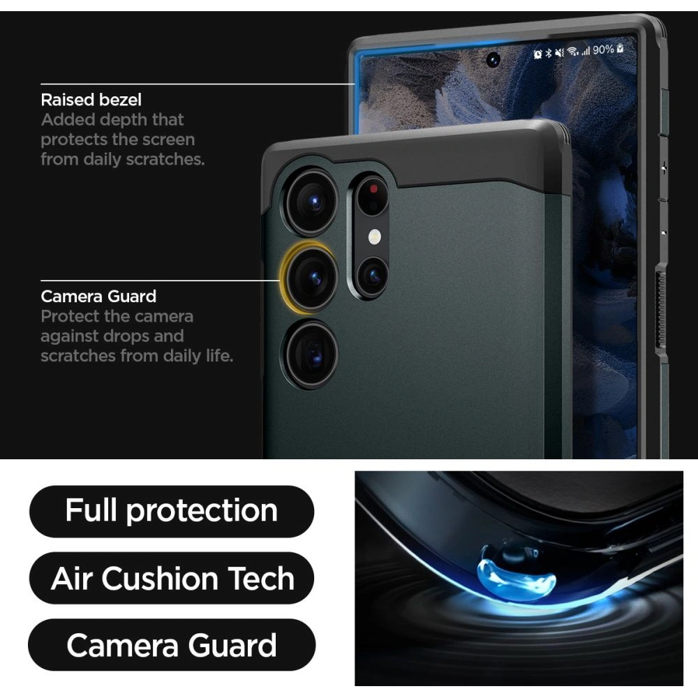 Hurtownia GSM - Etui Spigen Tough Armor Samsung Galaxy S23 Ultra Abyss Green - SPN2731 - {ean13} - Hurt