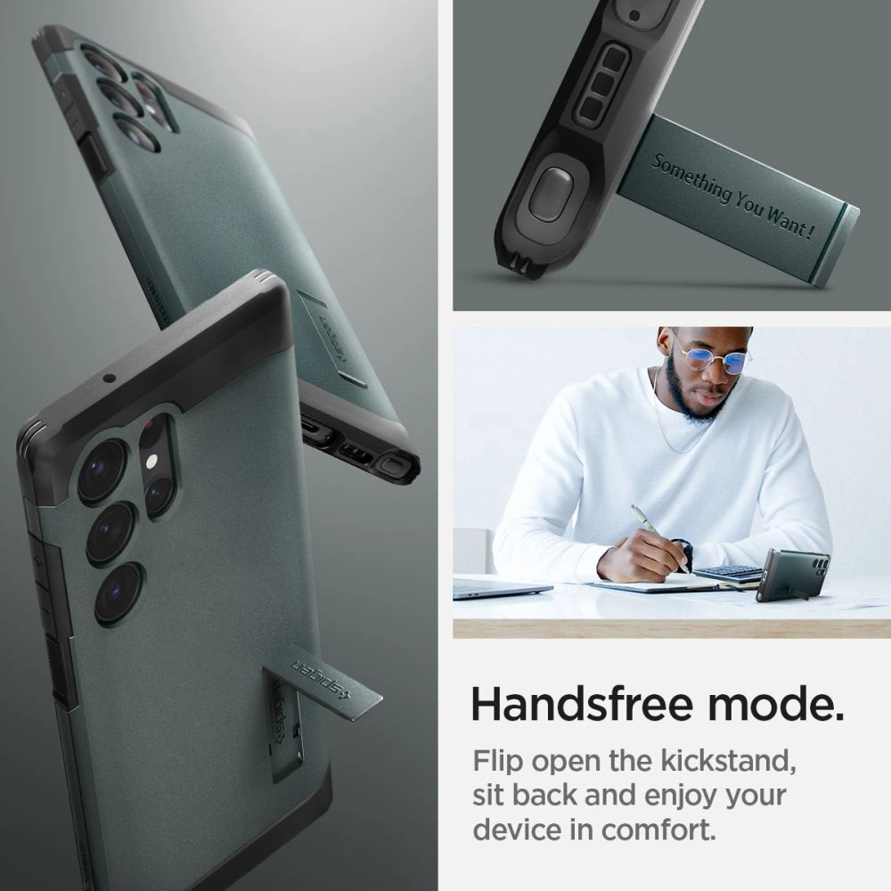 Hurtownia GSM - Case Spigen Tough Armor Samsung Galaxy S23 Ultra Abyss Grün - SPN2731 - {ean13} - Hurt
