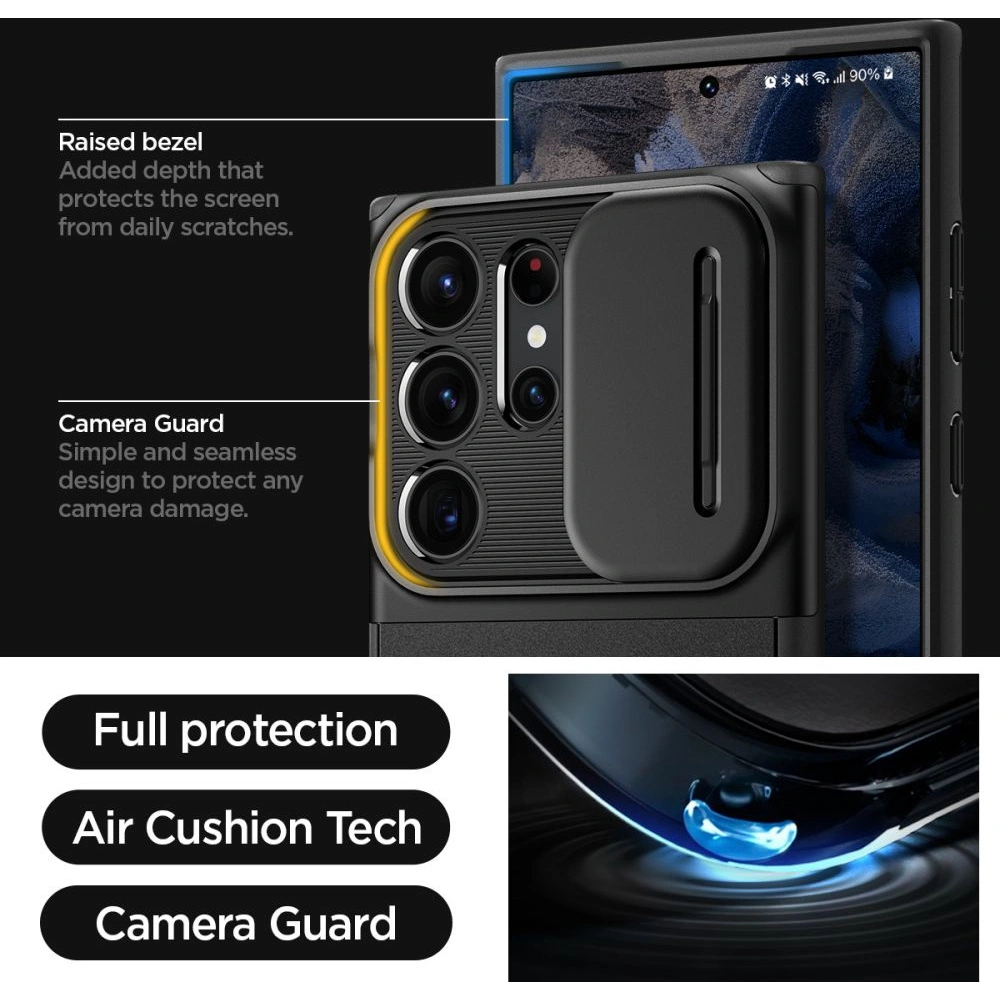 Wholesale Spigen Optik Armor Samsung Galaxy S23 Ultra Black - SPN2735 - {ean13} - Hurt