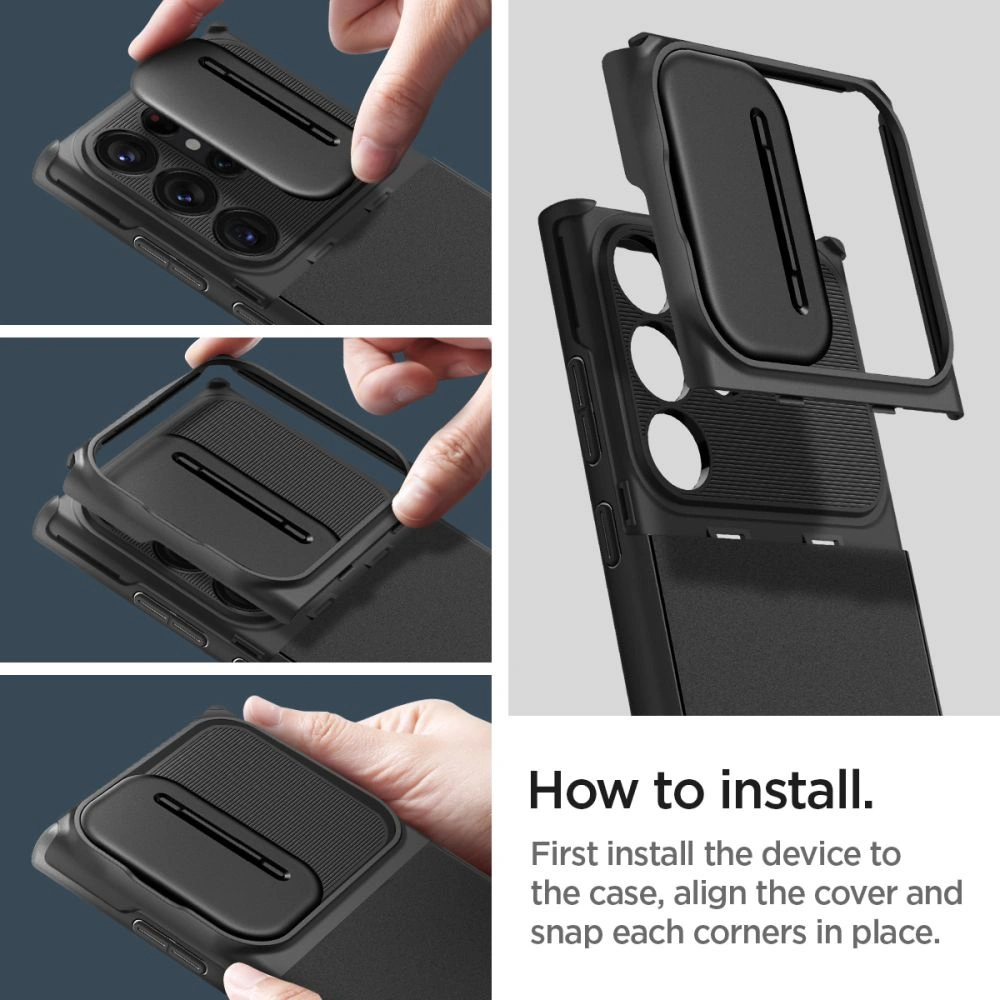 Wholesale Spigen Optik Armor Samsung Galaxy S23 Ultra Black - SPN2735 - {ean13} - Hurt