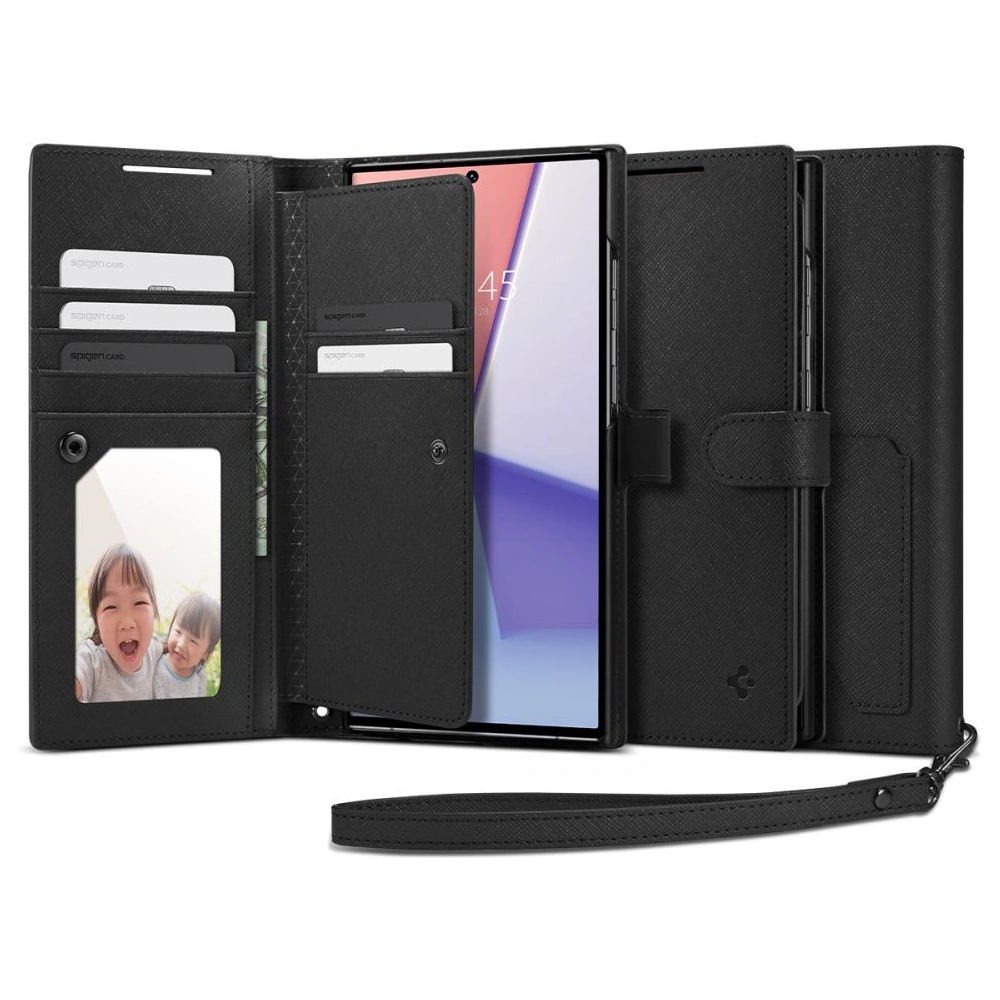 Hurtownia GSM - Etui Spigen Wallet S Plus Samsung Galaxy S23 Ultra Černé - SPN2736 - {ean13} - Hurt