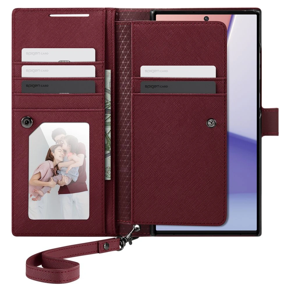 Hurtownia GSM - Etui Spigen Wallet S Plus Samsung Galaxy S23 Ultra Bordeaux - SPN2737 - {ean13} - Hurt