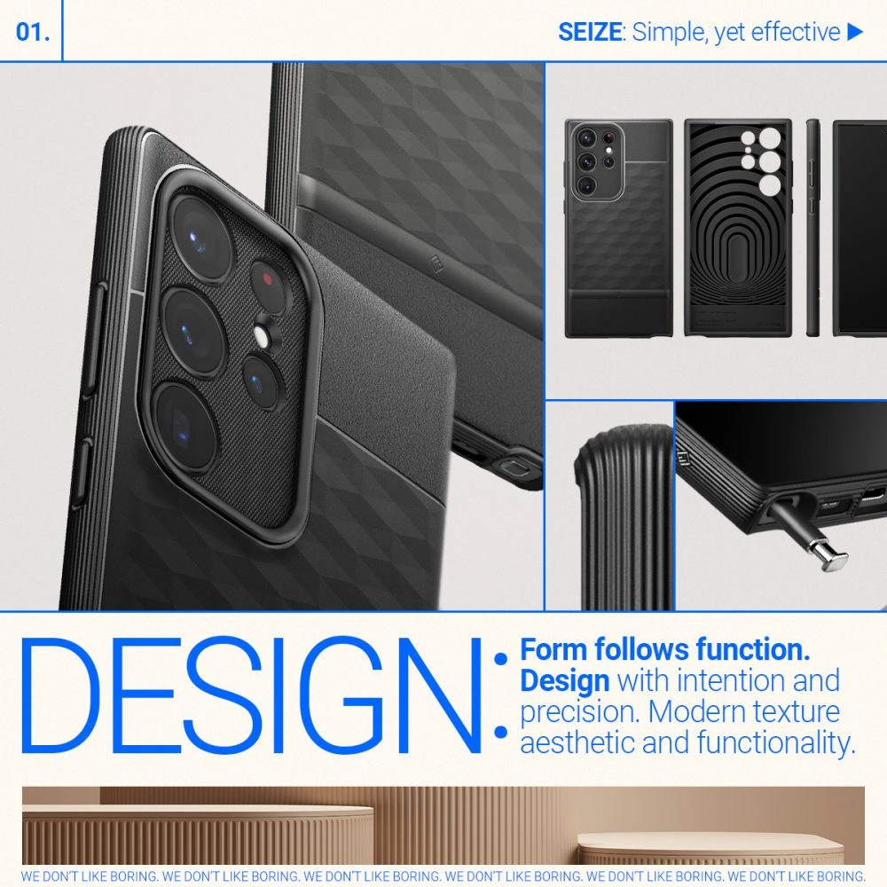 Hurtownia GSM - Etui Caseology Parallax Samsung Galaxy S23 Ultra Negru Mat - CSL93 - {ean13} - Hurt