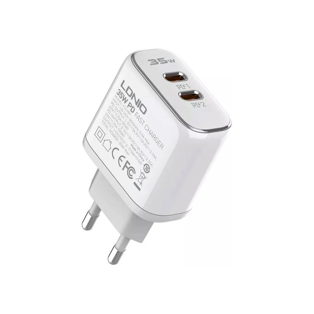 Hurtownia GSM - Netzteil MFi LDNIO A2528M, 2xUSB-C, USB-C auf Lightning 35W - LDN43 - {ean13} - Hurt