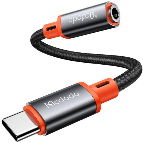 Mcdodo Distributor - 6921002675611 - MDD60 - Mcdodo CA-7561 USB-C/AUX mini jack 3.5mm Cable, DAC, 0.11m (black) - B2B homescreen