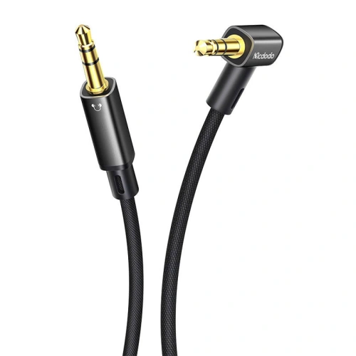 Kabel kątowy Mcdodo CA-7590 AUX mini jack 3.5mm, 1.2m (czarny)